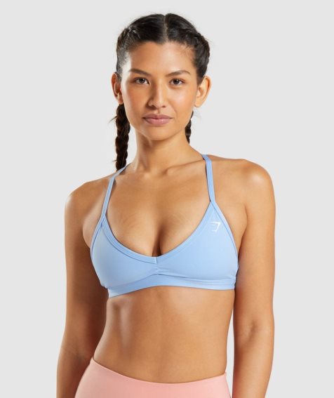 Women's Gymshark Minimal Sports Bra Blue | CA 8D5N01